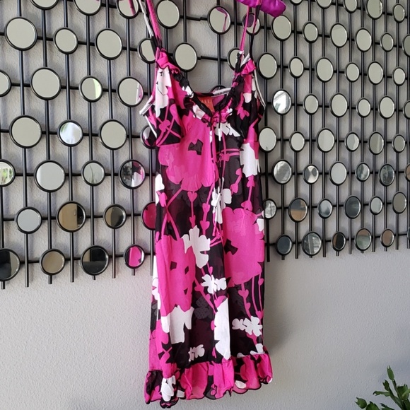 Babydoll Nighty  Pink/Black/White by ELLE - Picture 3 of 7